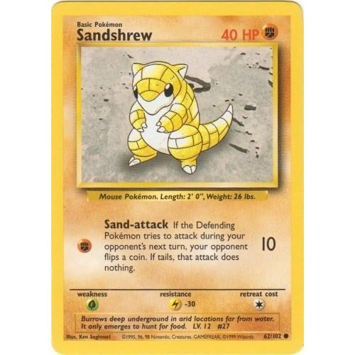 Image for Sandshrew (062/102) (BS) - Pokemon
