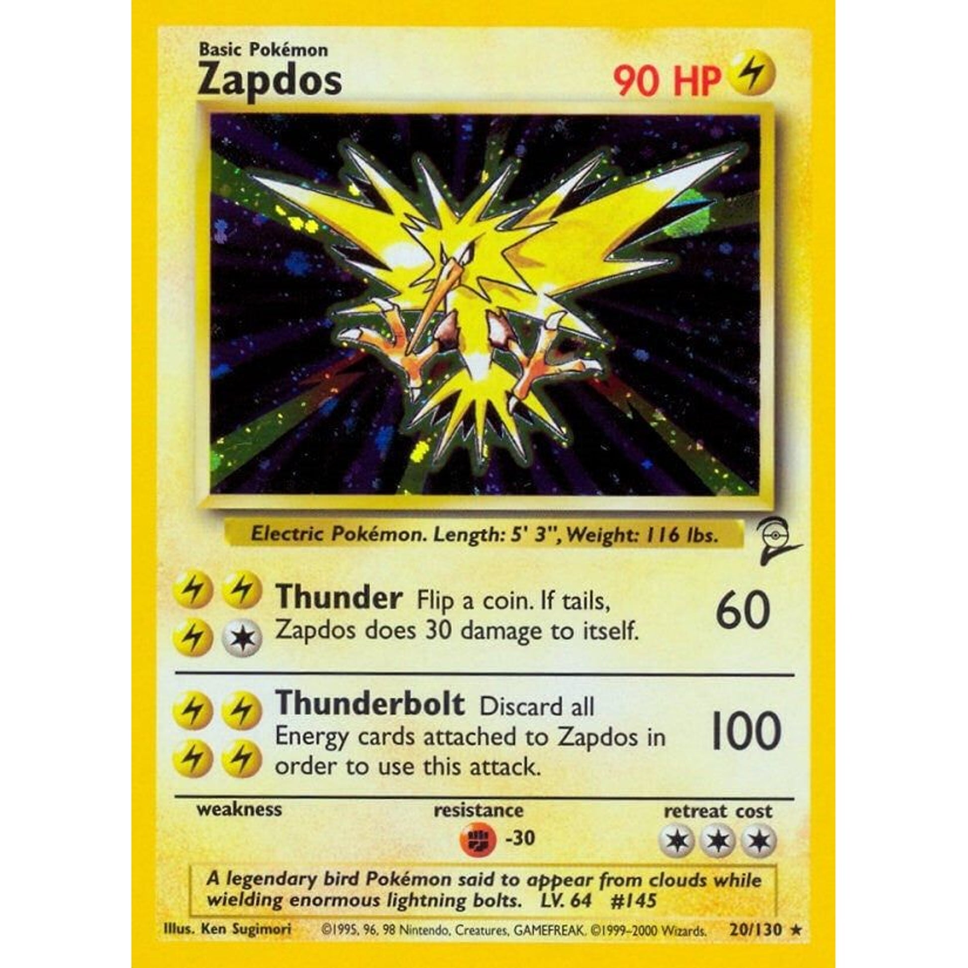 Image for Zapdos (020/130) (BS2) - Pokemon