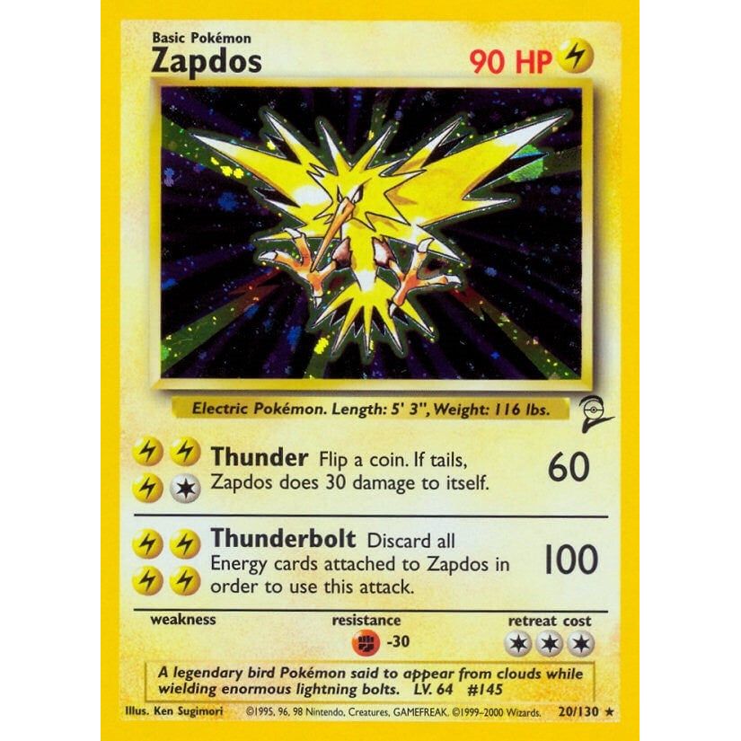 Image for Zapdos (020/130) (BS2) - Pokemon