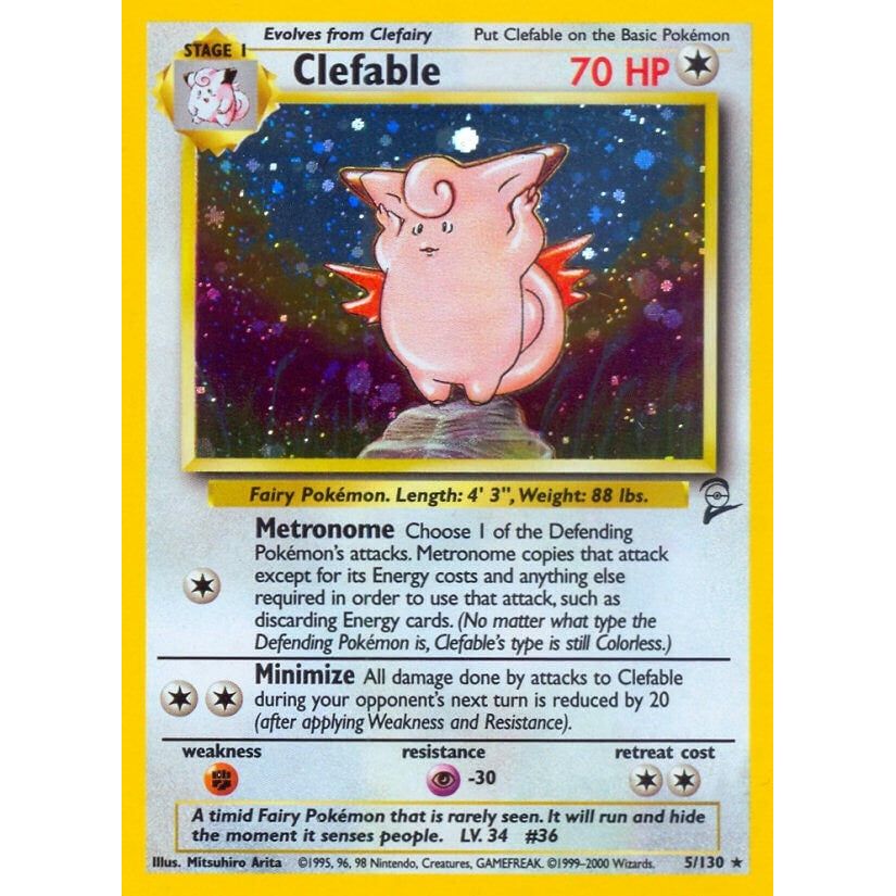 Image for Clefable (005/130) (BS2) - Pokemon