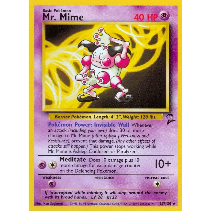 Image for Mr. Mime (027/130) (BS2) - Pokemon