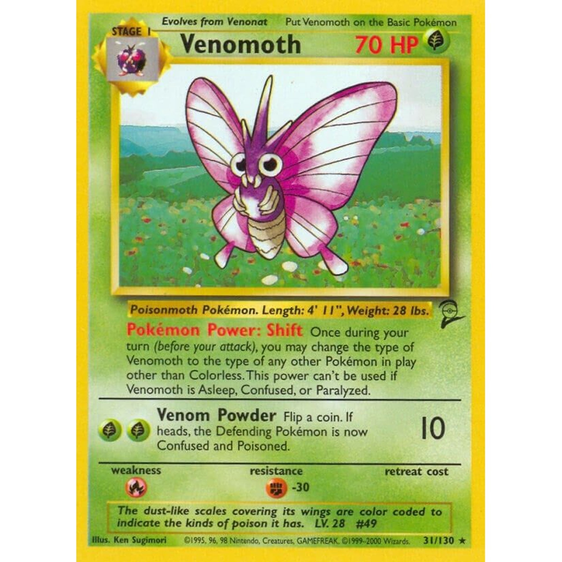 Image for Venomoth (031/130) (BS2) - Pokemon