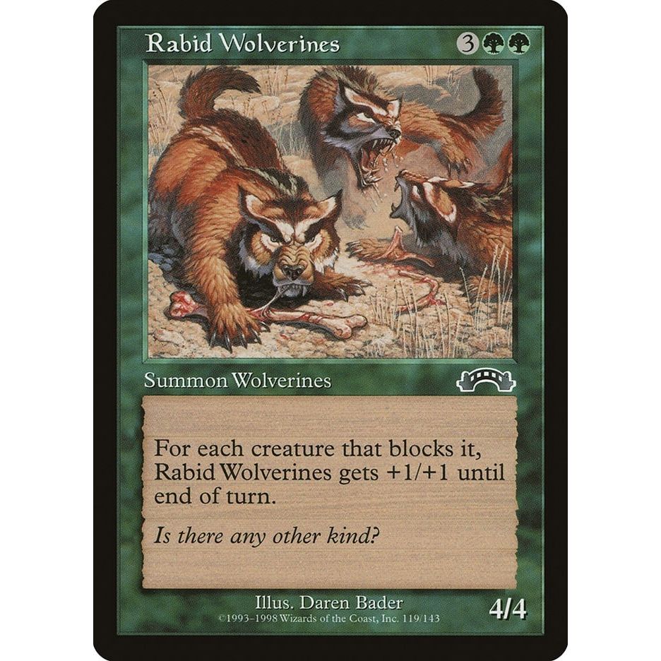 Image for Rabid Wolverines (119) (EXO) - Magic: The Gathering