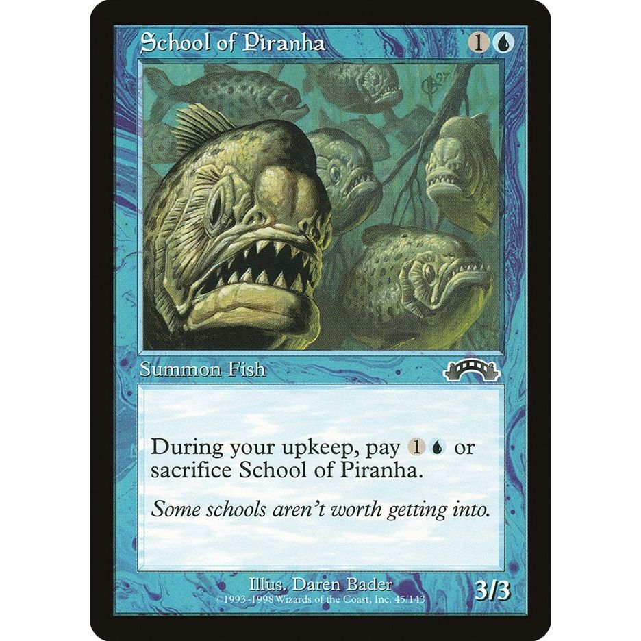 Image for School of Piranha (45) (EXO) - Magic: The Gathering
