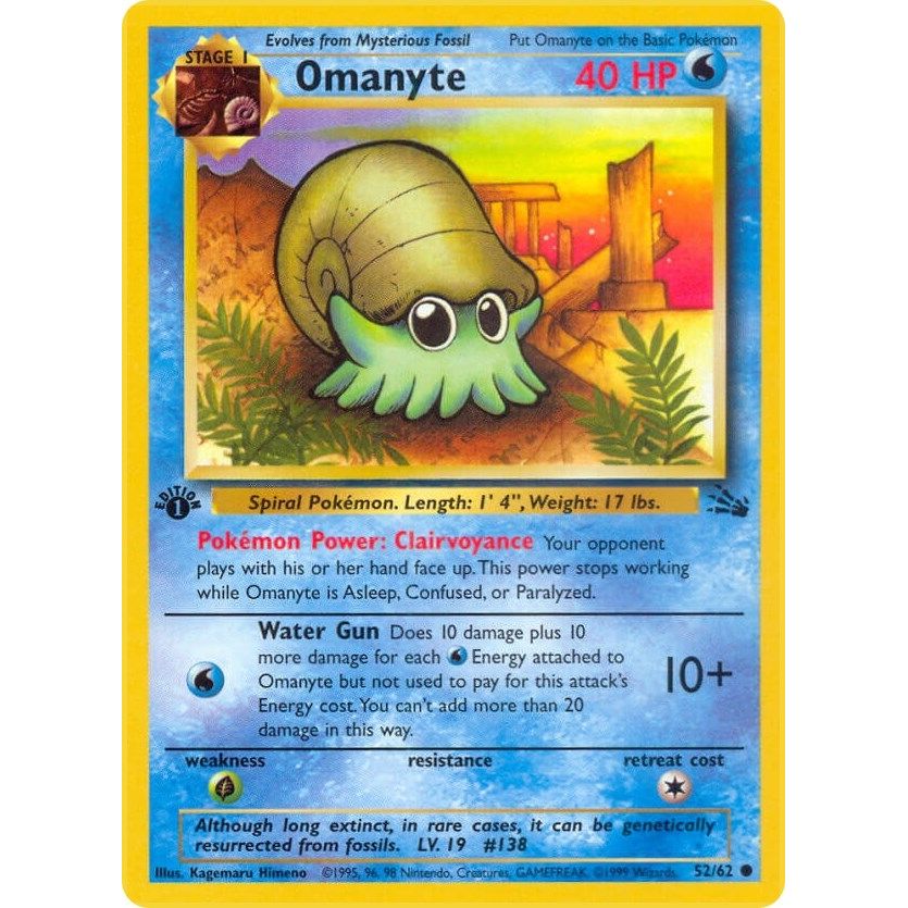 Image for Omanyte (52/62) (FO) - Pokemon