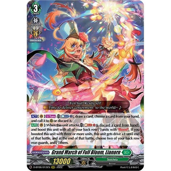 Image for Grand March of Full Bloom, Lianorn (D-BT06/013EN) (D-BT06) - Cardfight Vanguard