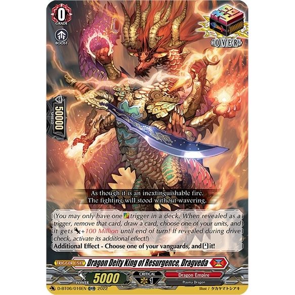 Image for Dragon Deity King of Resurgence, Dragveda (D-BT06/016EN) (D-BT06) - Cardfight Vanguard