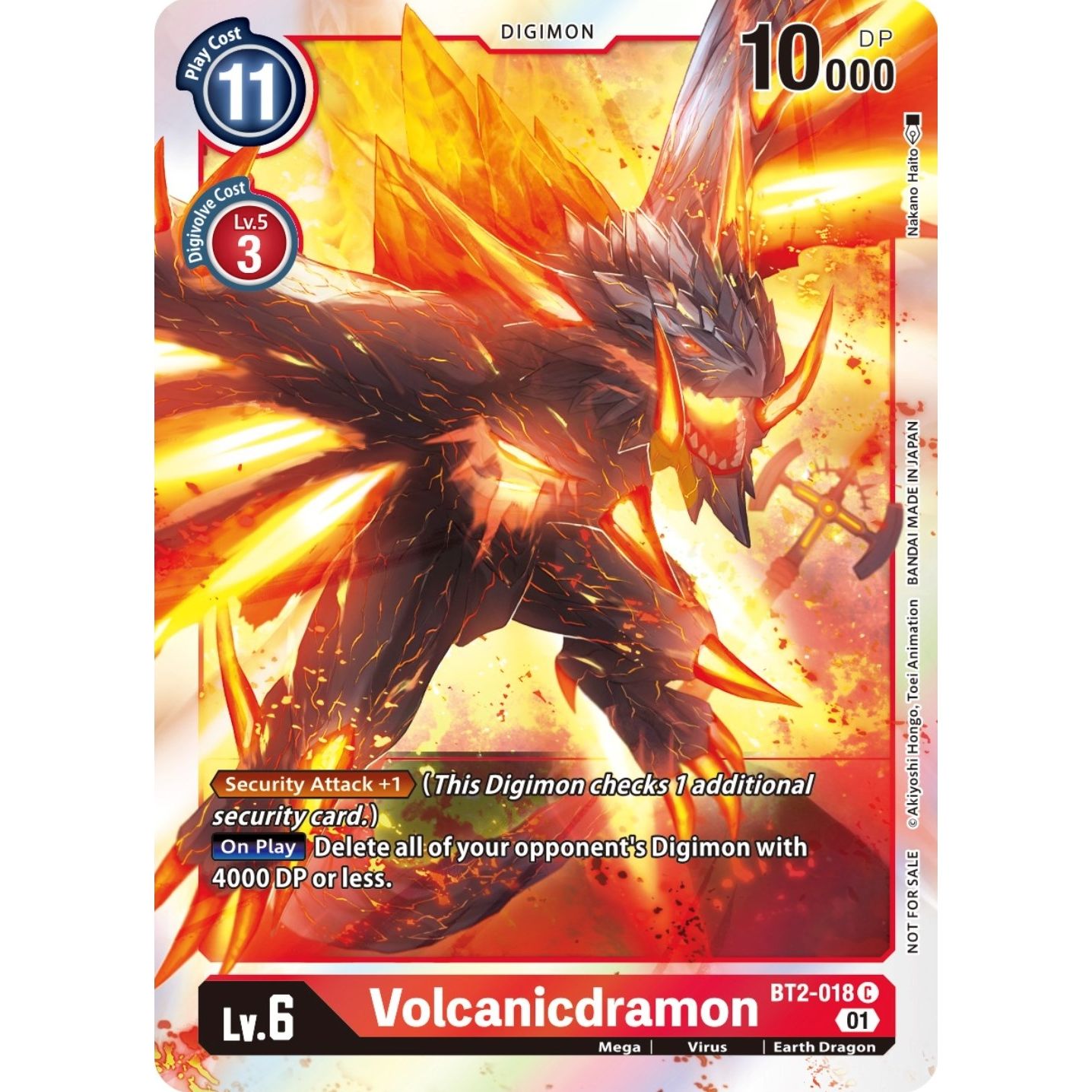 Image for Volcanicdramon (ST-11 Special Entry Pack) (BT2-018 C) (BT01-03A) - Digimon Card Game