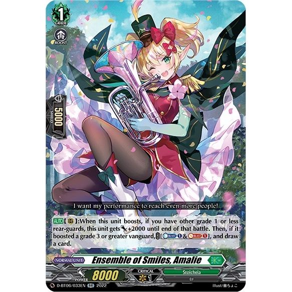 Image for Ensemble of Smiles, Amalie (D-BT06/033EN) (D-BT06) - Cardfight Vanguard
