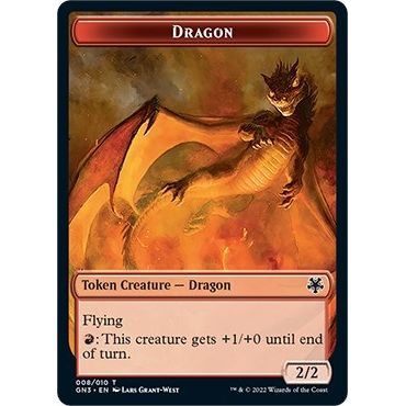 Image for Dragon // Elf Warrior Double-Sided Token (8 // 9) (GN3) - Magic: The Gathering