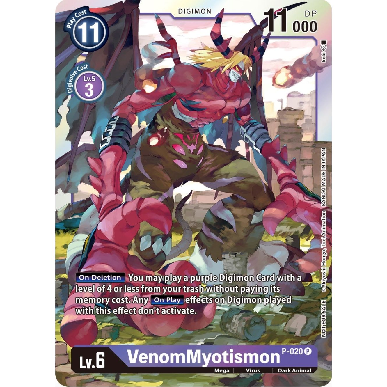Image for VenomMyotismon - P-020 (Premium Deck Set Lucky Pack) (P-020 P) (D-PR) - Digimon Card Game