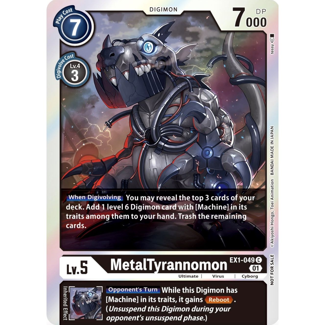 Image for MetalTyrannomon (Premium Deck Set Lucky Pack) (EX1-049 C) (EX01) - Digimon Card Game