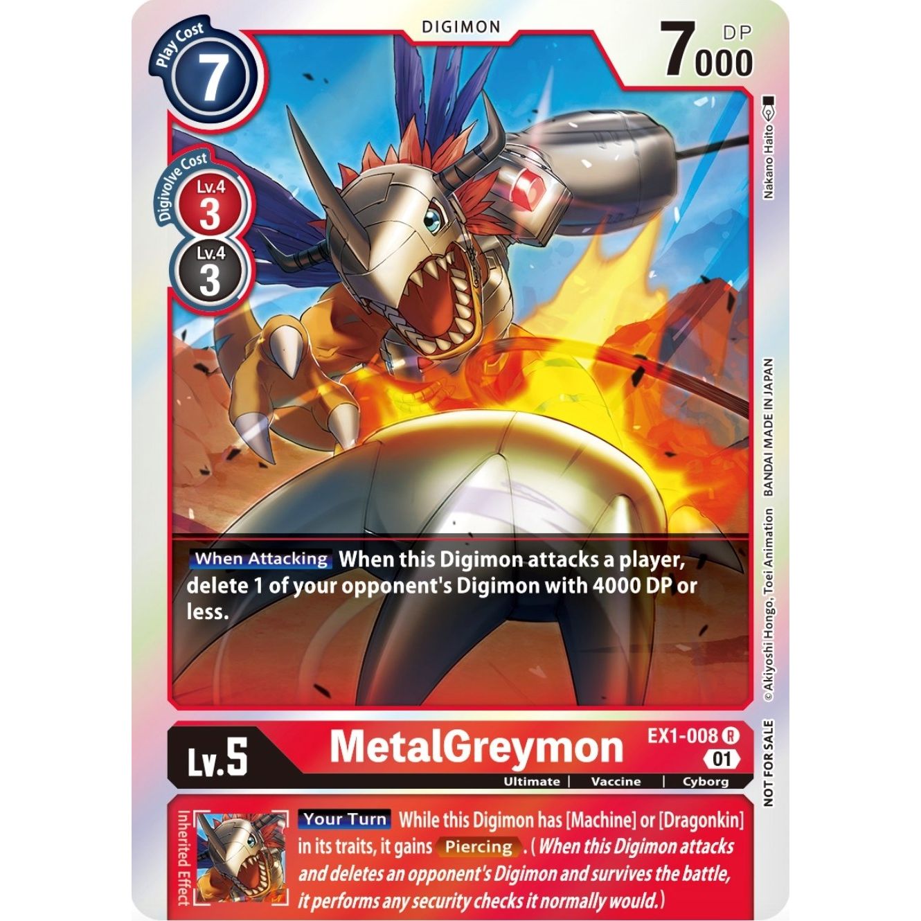 Image for MetalGreymon (Premium Deck Set Lucky Pack) (EX1-008 R) (EX01) - Digimon Card Game