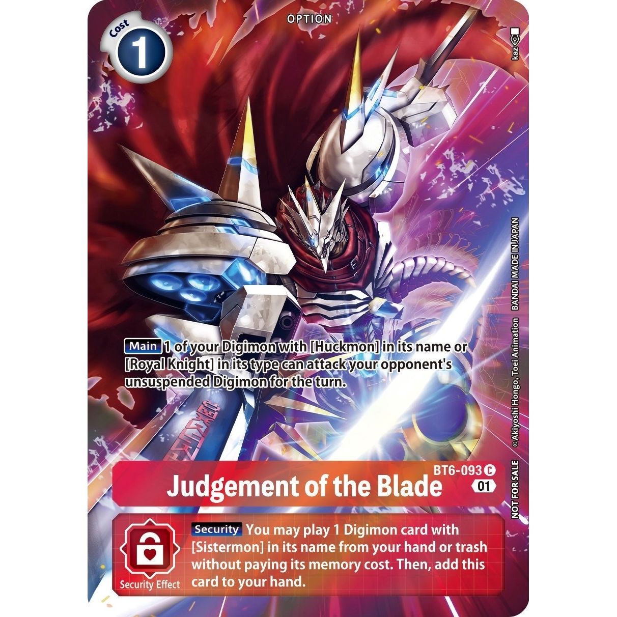 Image for Judgement of the Blade (Premium Deck Set) (BT6-093 C) (BT06) - Digimon Card Game