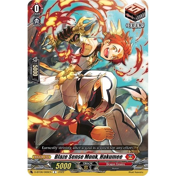 Image for Blaze Sense Monk, Hakumee (D-BT06/066EN) (D-BT06) - Cardfight Vanguard