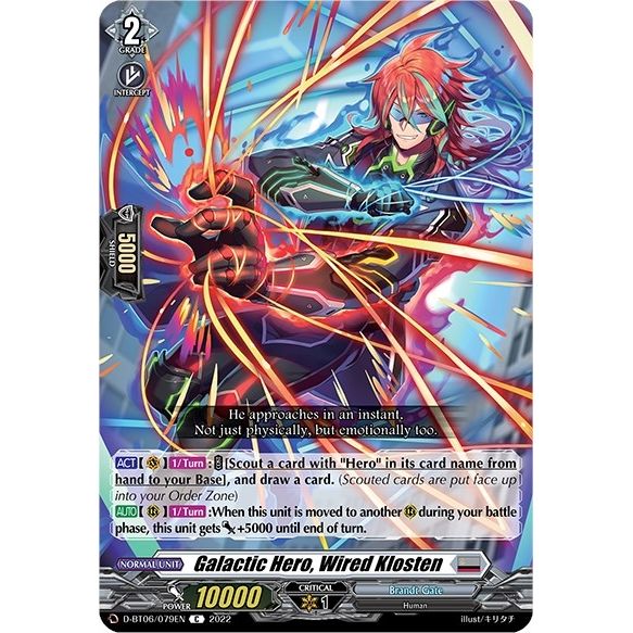 Image for Galactic Hero, Wired Klosten (D-BT06/079EN) (D-BT06) - Cardfight Vanguard