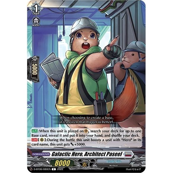 Image for Galactic Hero, Architect Paseel (D-BT06/080EN) (D-BT06) - Cardfight Vanguard