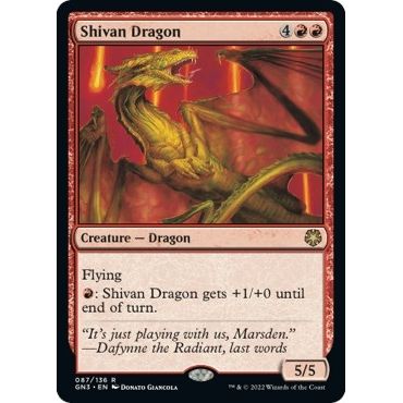 Image for Shivan Dragon (87) (GN3) - Magic: The Gathering