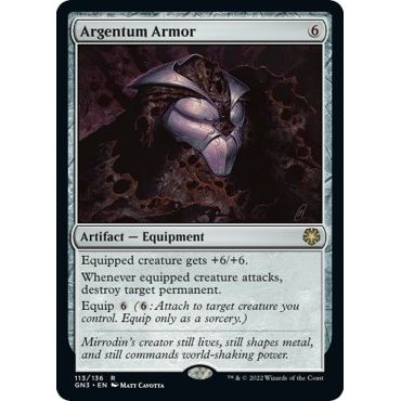 Image for Argentum Armor (113) (GN3) - Magic: The Gathering