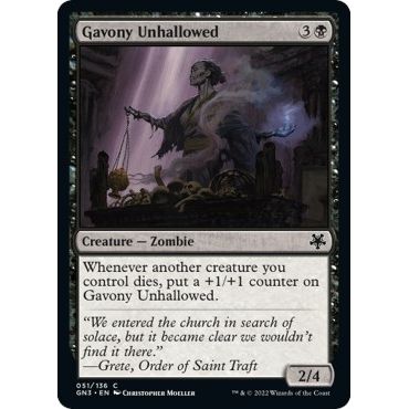Image for Gavony Unhallowed (51) (GN3) - Magic: The Gathering