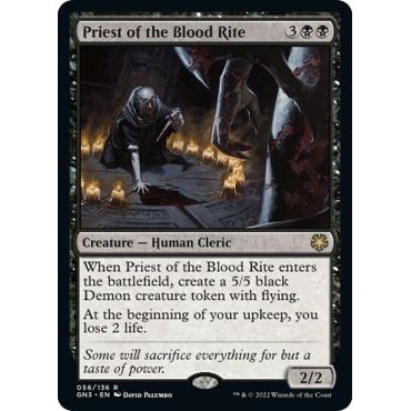 Image for Priest of the Blood Rite (58) (GN3) - Magic: The Gathering