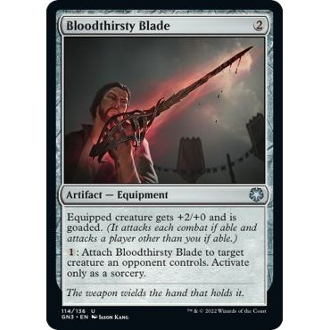 Image for Bloodthirsty Blade (114) (GN3) - Magic: The Gathering