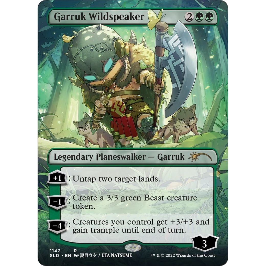 Image for Garruk Wildspeaker (Borderless) (1142) (SLD) - Magic: The Gathering