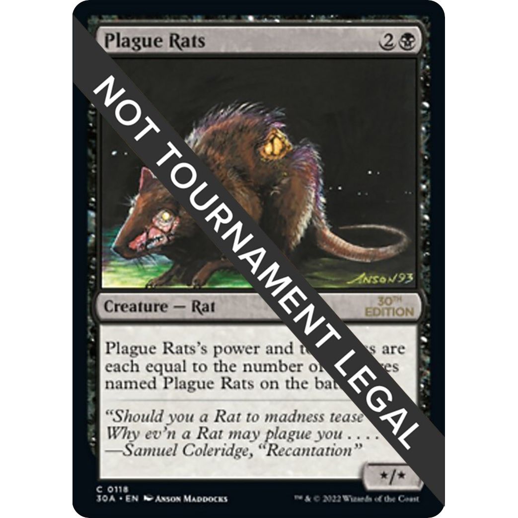 Image for Plague Rats (118) (30A) - Magic: The Gathering