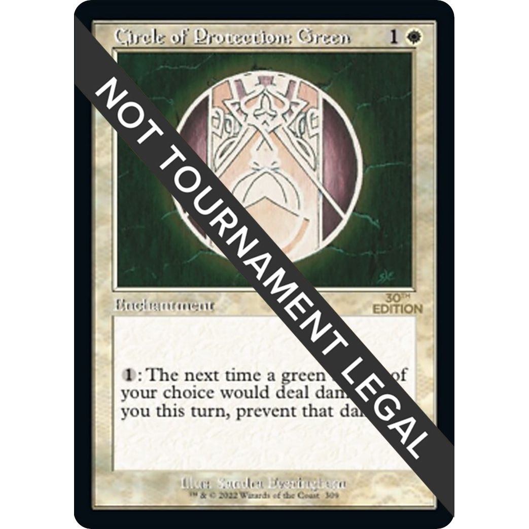Image for Circle of Protection: Green (Retro Frame) (309) (30A) - Magic: The Gathering