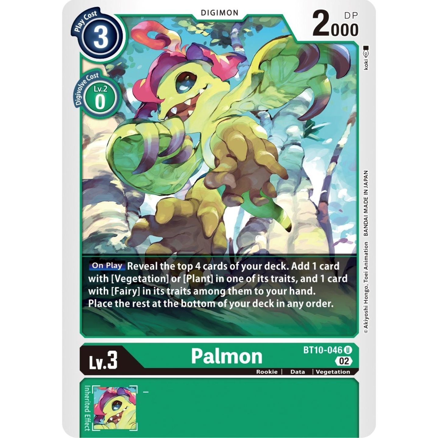 Image for Palmon (BT10-046 U) (BT10) - Digimon Card Game