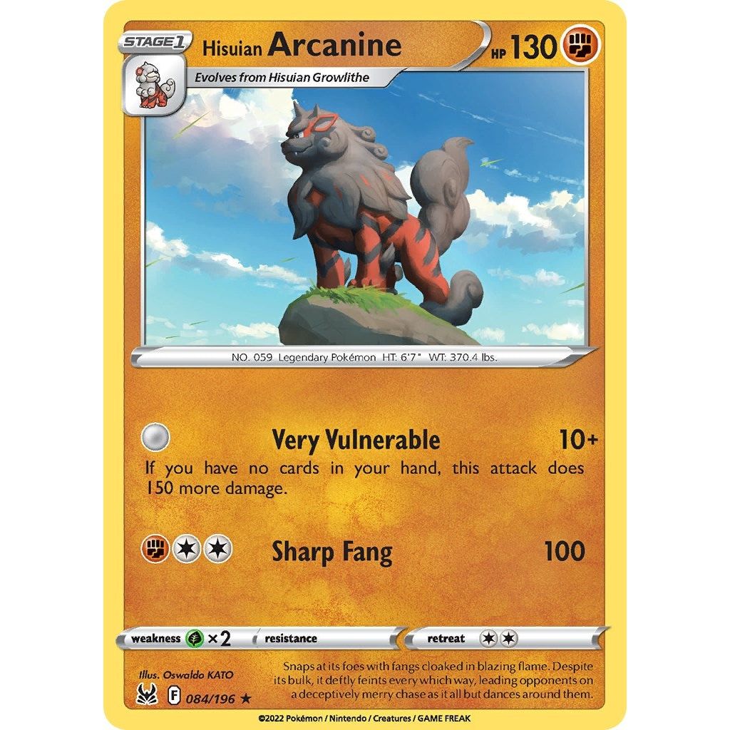Image for Hisuian Arcanine (084/196) (PR) - Pokemon