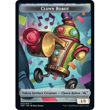 Image for Clown Robot (003) // Treasure (012) Double-sided Token (UNF) - Magic: The Gathering