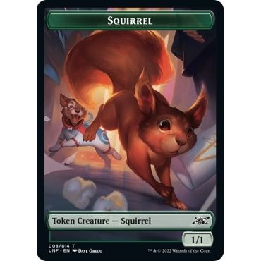 Image for Squirrel // Treasure (012) Double-sided Token (UNF) - Magic: The Gathering
