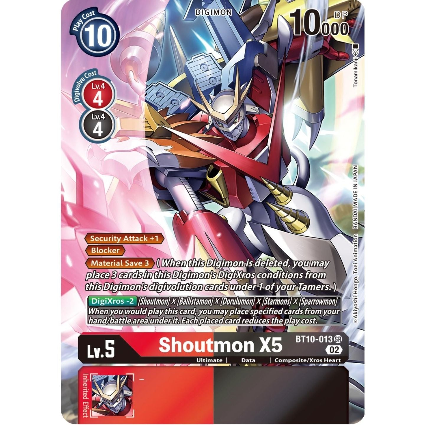 Image for Shoutmon X5 (Alternate Art) (BT10-013 SR) (BT10) - Digimon Card Game