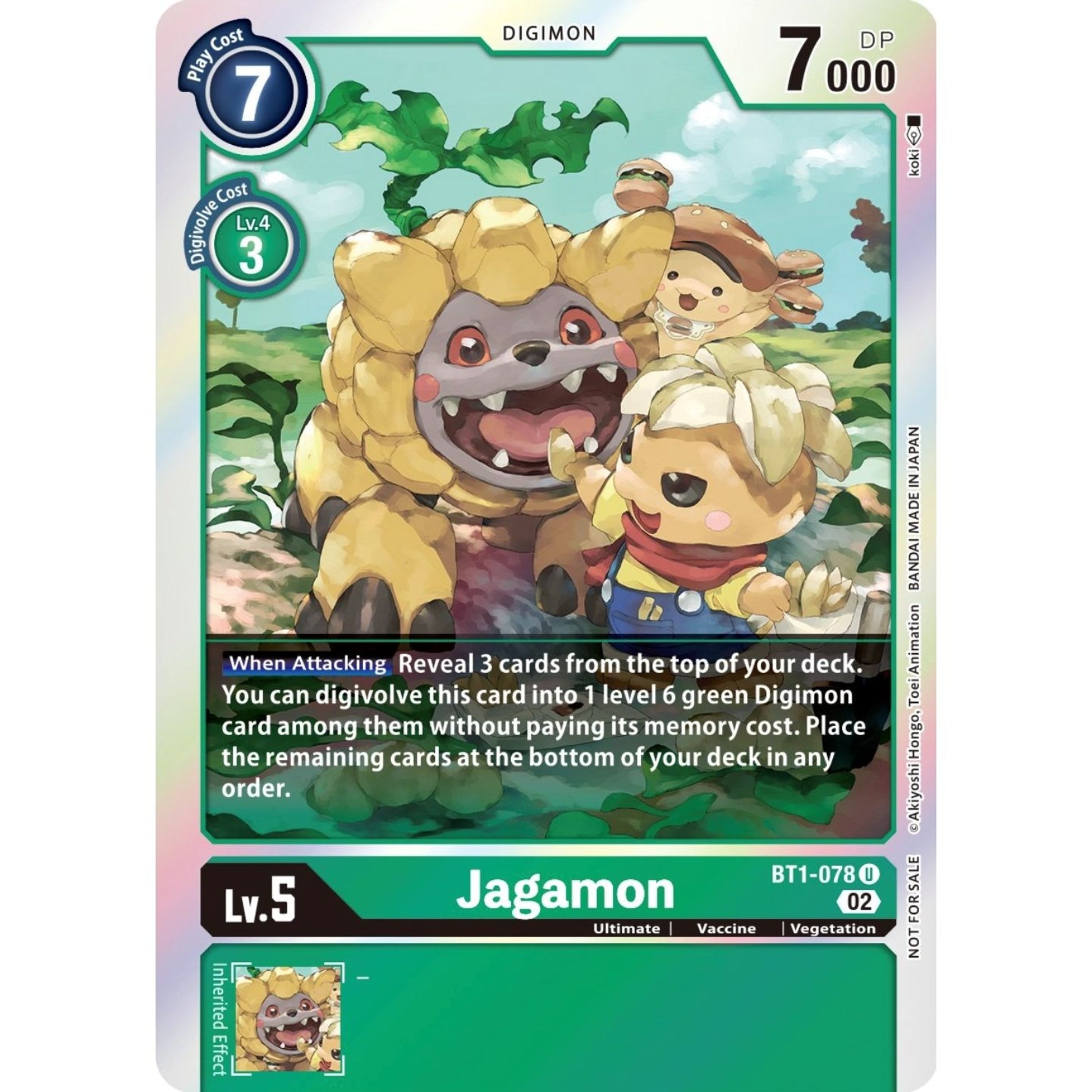 Image for Jagamon (Official Tournament Pack Vol. 7) (BT1-078 U) (BT01-03A) - Digimon Card Game