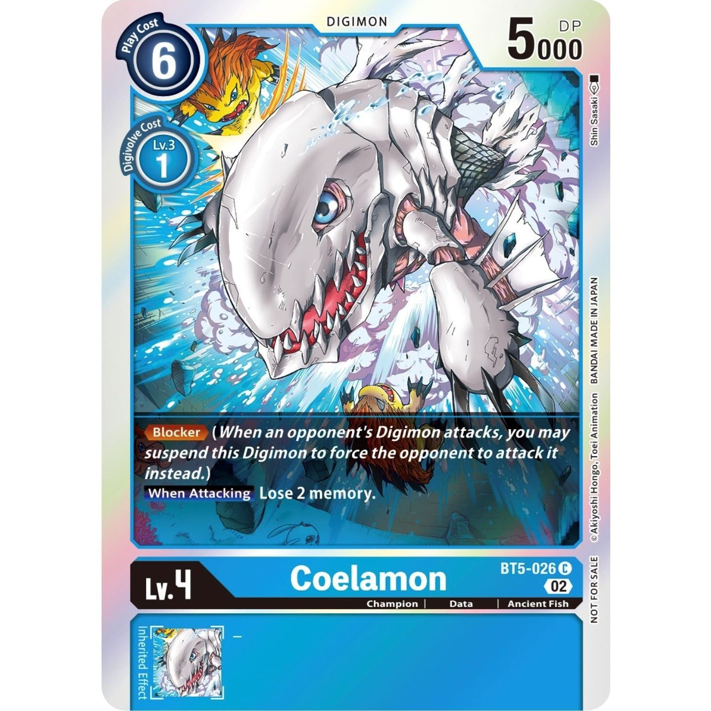 Image for Coelamon (Official Tournament Pack Vol. 7) (BT5-026 C) (BT05) - Digimon Card Game