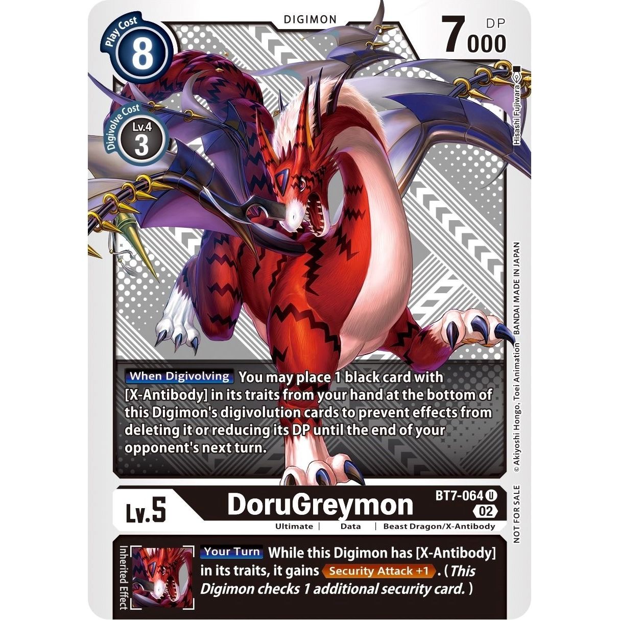 Image for DoruGreymon (Winner Pack Xros Encounter) (BT7-064 U) (BT07) - Digimon Card Game