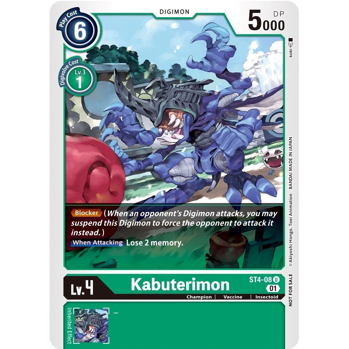 Image for Kabuterimon (Winner Pack Xros Encounter) (ST4-08 U) (ST-4) - Digimon Card Game