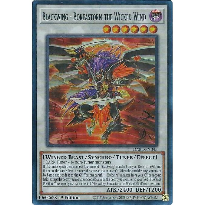 Image for Blackwing - Boreastorm the Wicked Wind (DABL-EN043) (DABL) - YuGiOh