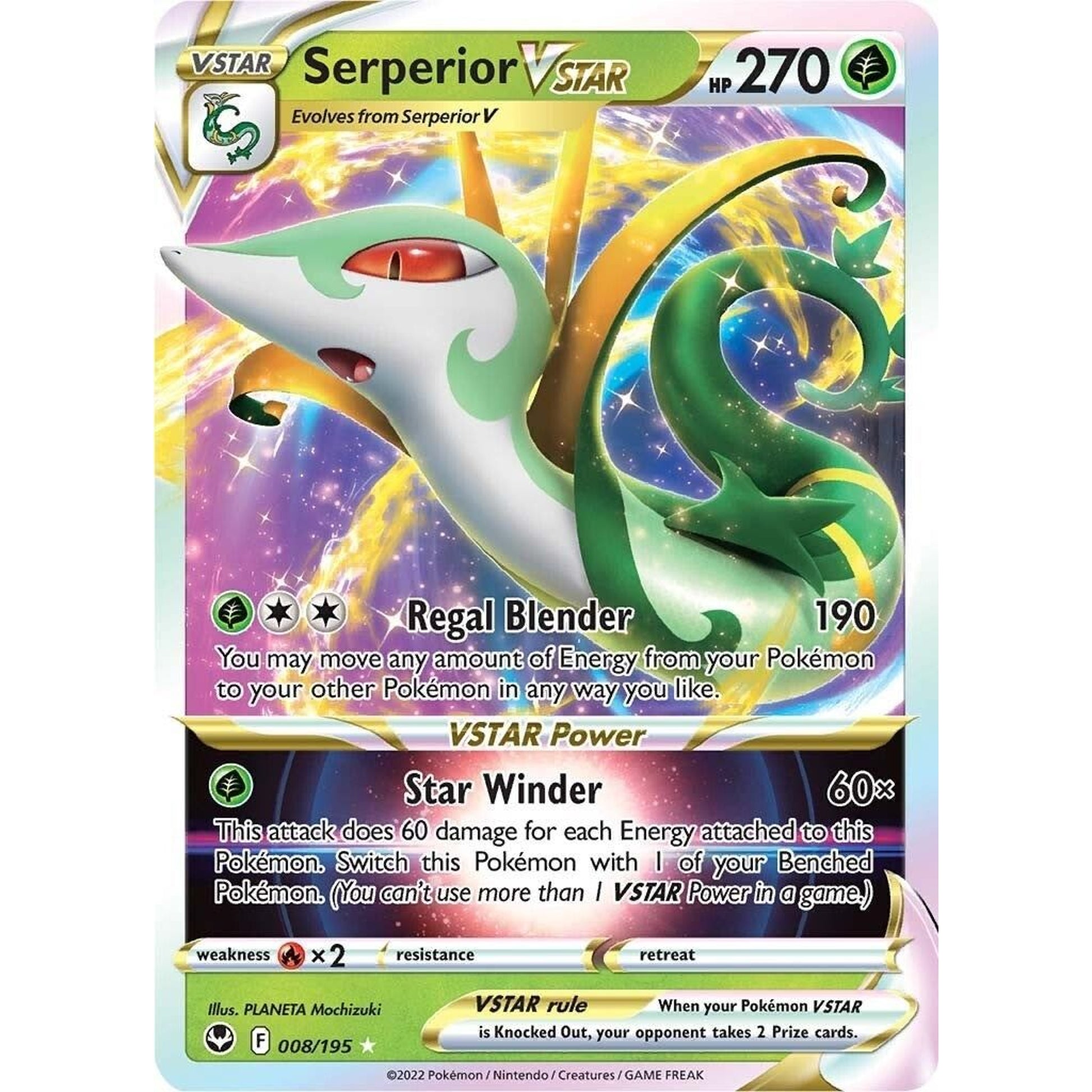 Image for Serperior VSTAR (008/195) (SWSH12) - Pokemon