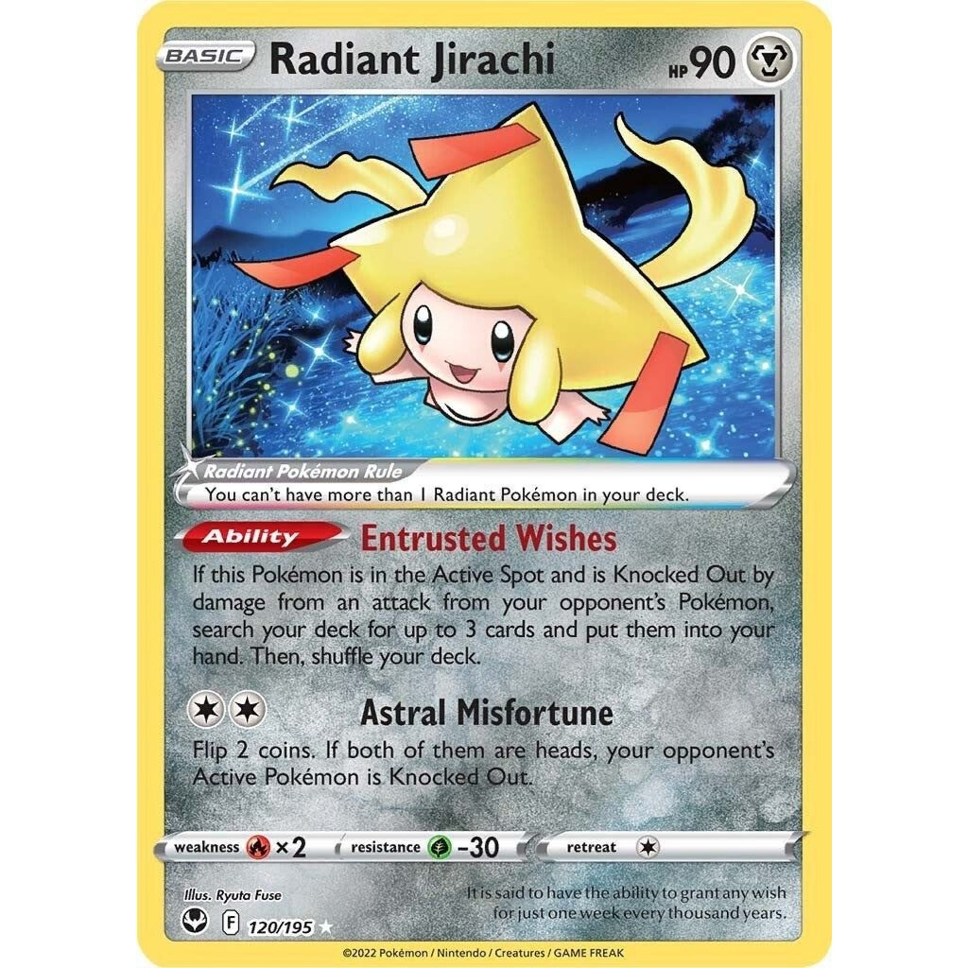 Image for Radiant Jirachi (120/195) (SWSH12) - Pokemon