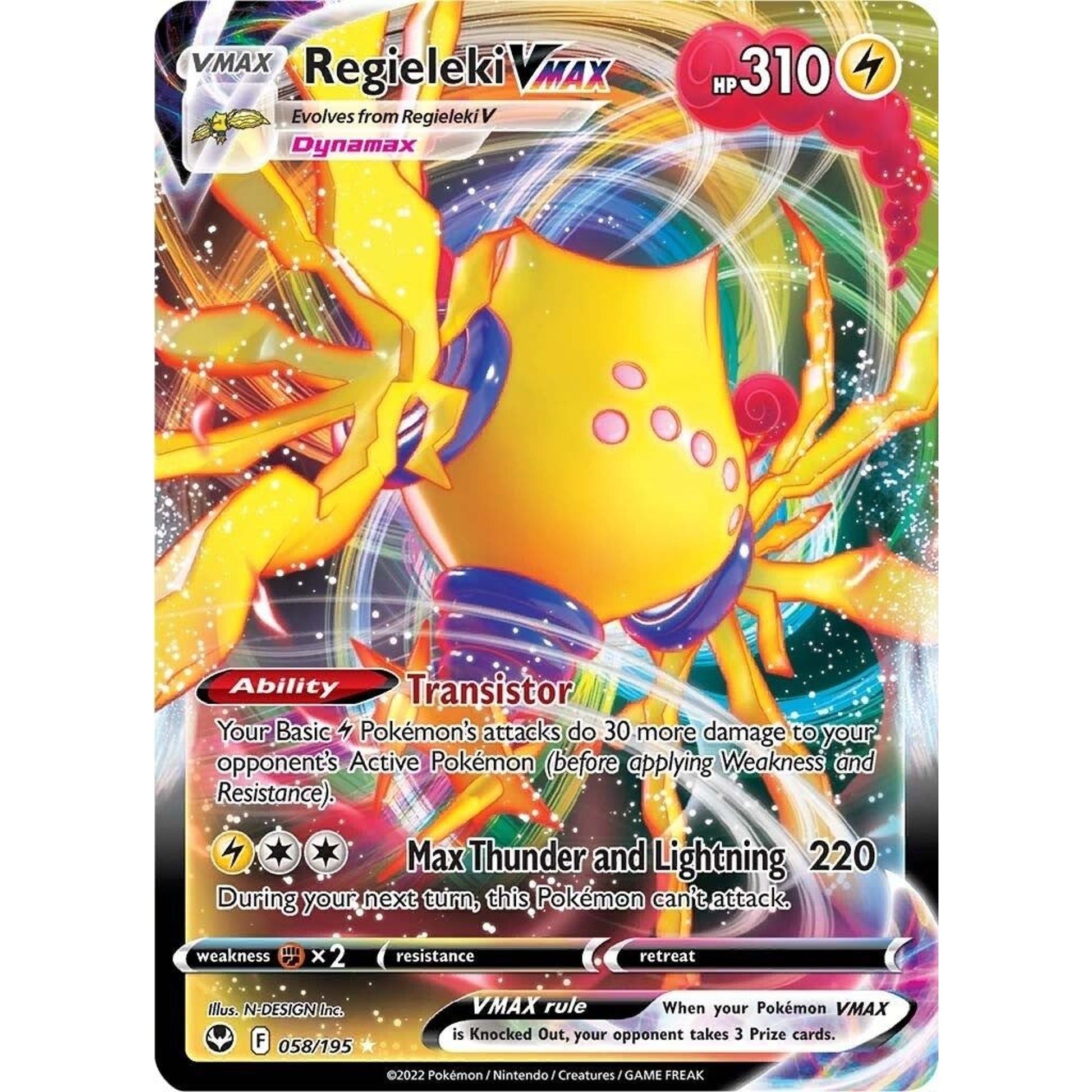Image for Regieleki VMAX (058/195) (SWSH12) - Pokemon