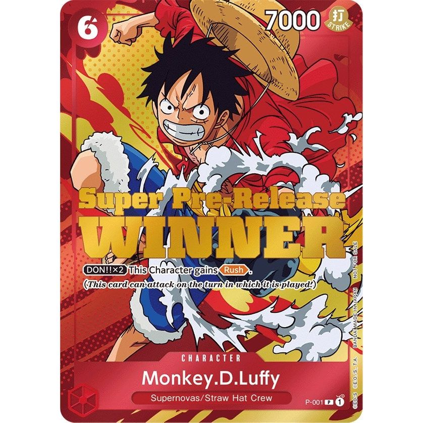Image for Monkey.D.Luffy (Super Pre-Release) [Winner] (P-001) (OP-PR) - One Piece Card Game