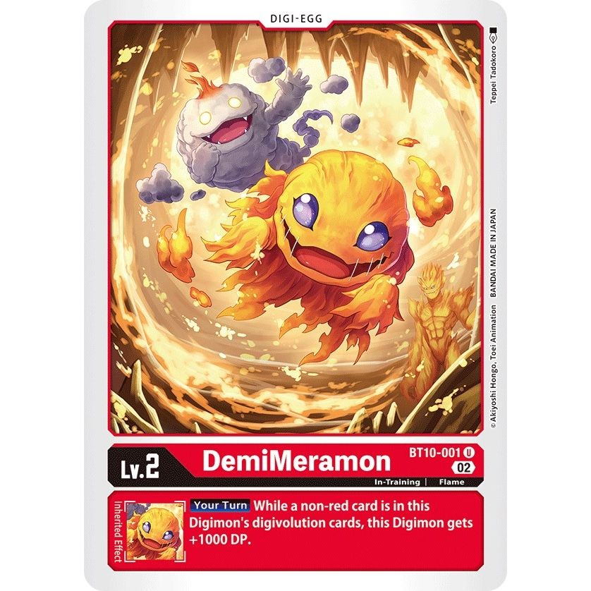 Image for DemiMeramon (BT10-001 U) (BT10) - Digimon Card Game