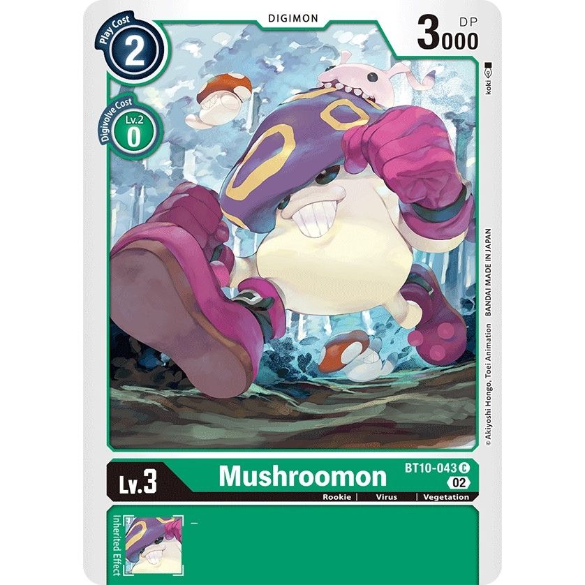Image for Mushroomon (BT10-043 C) (BT10) - Digimon Card Game