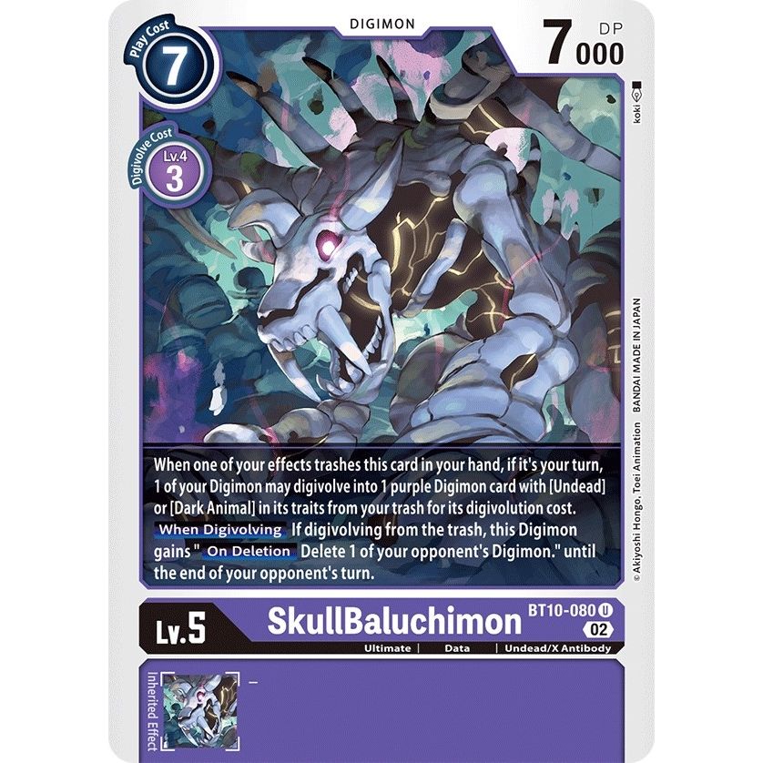 Image for SkullBaluchimon (BT10-080 U) (BT10) - Digimon Card Game