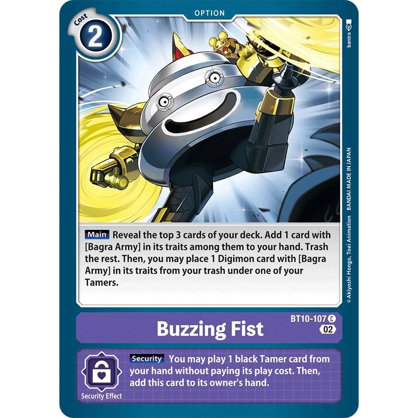 Image for Buzzing Fist (BT10-107 C) (BT10) - Digimon Card Game