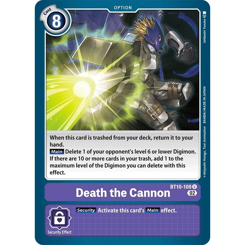 Image for Death the Cannon (BT10-108 U) (BT10) - Digimon Card Game