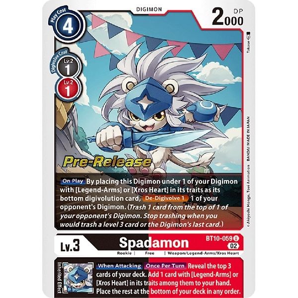 Image for Spadamon (BT10-059 U) (BT10_PR) - Digimon Card Game