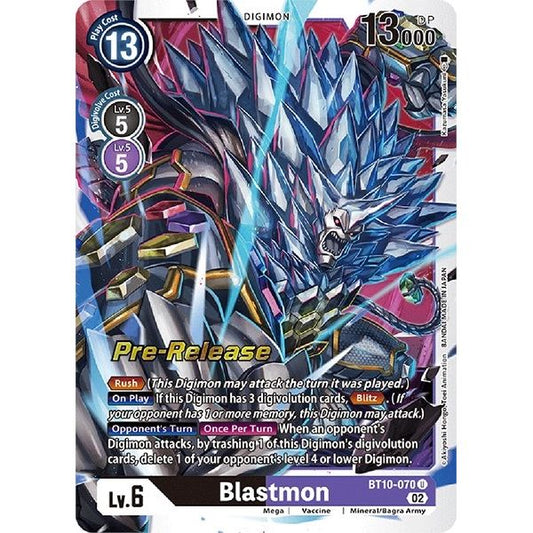 Image for Blastmon (BT10-070 U) (BT10_PR) - Digimon Card Game